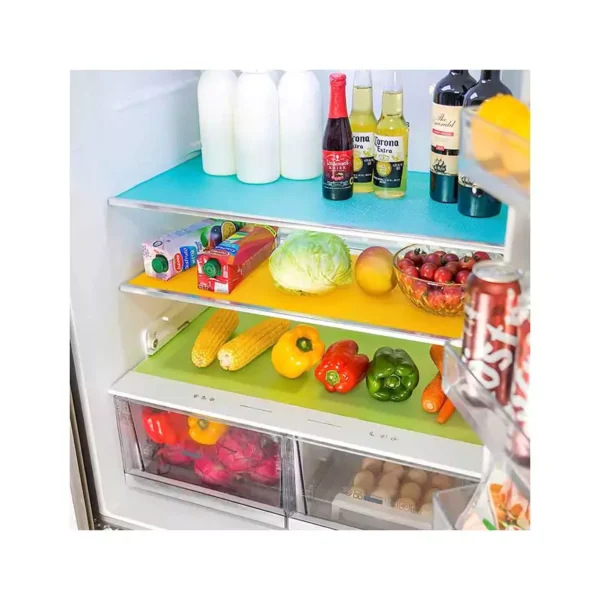 8 Pcs Refrigerator Liners,Washable Cuttable Refrigerator Liner Fits Any Refrigerator Size,Home Kitchen Gadgets Accessories for Non-Slip Waterproof Refrigerator Liner Drawer Table Mat Utensil Coaster